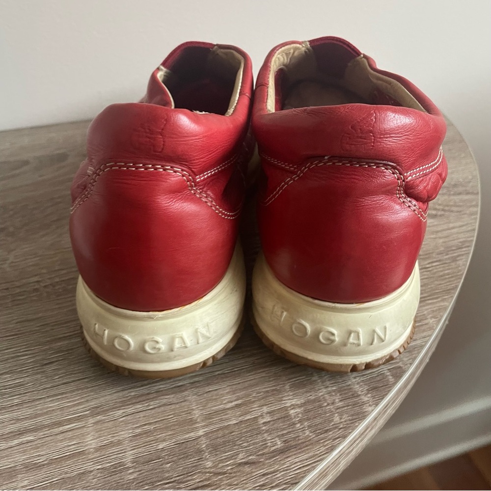 Hogan Red Leather Interactive Sneakers - image 4